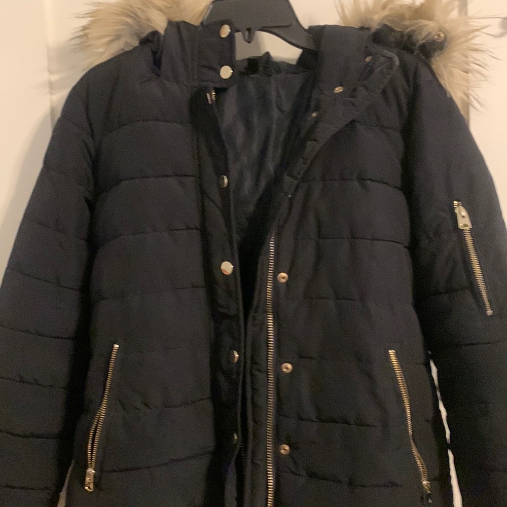 Navy blue Topshop winter jacket size US6